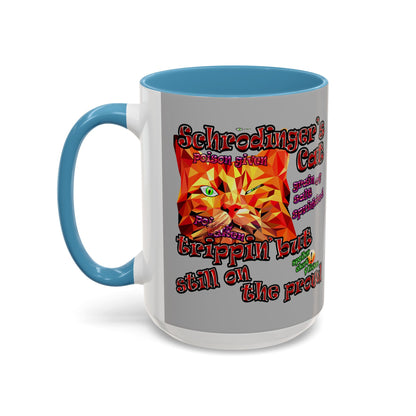 schrodinger's cat - Accent Mug (light grey)