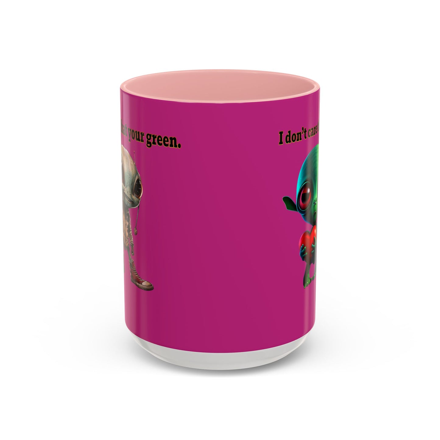 I don't care that your grey - Accent Mug (pink)