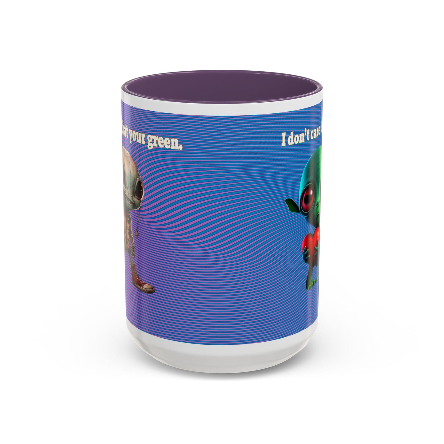 I don't care that your grey - Accent Mug (light blue-purple wave)