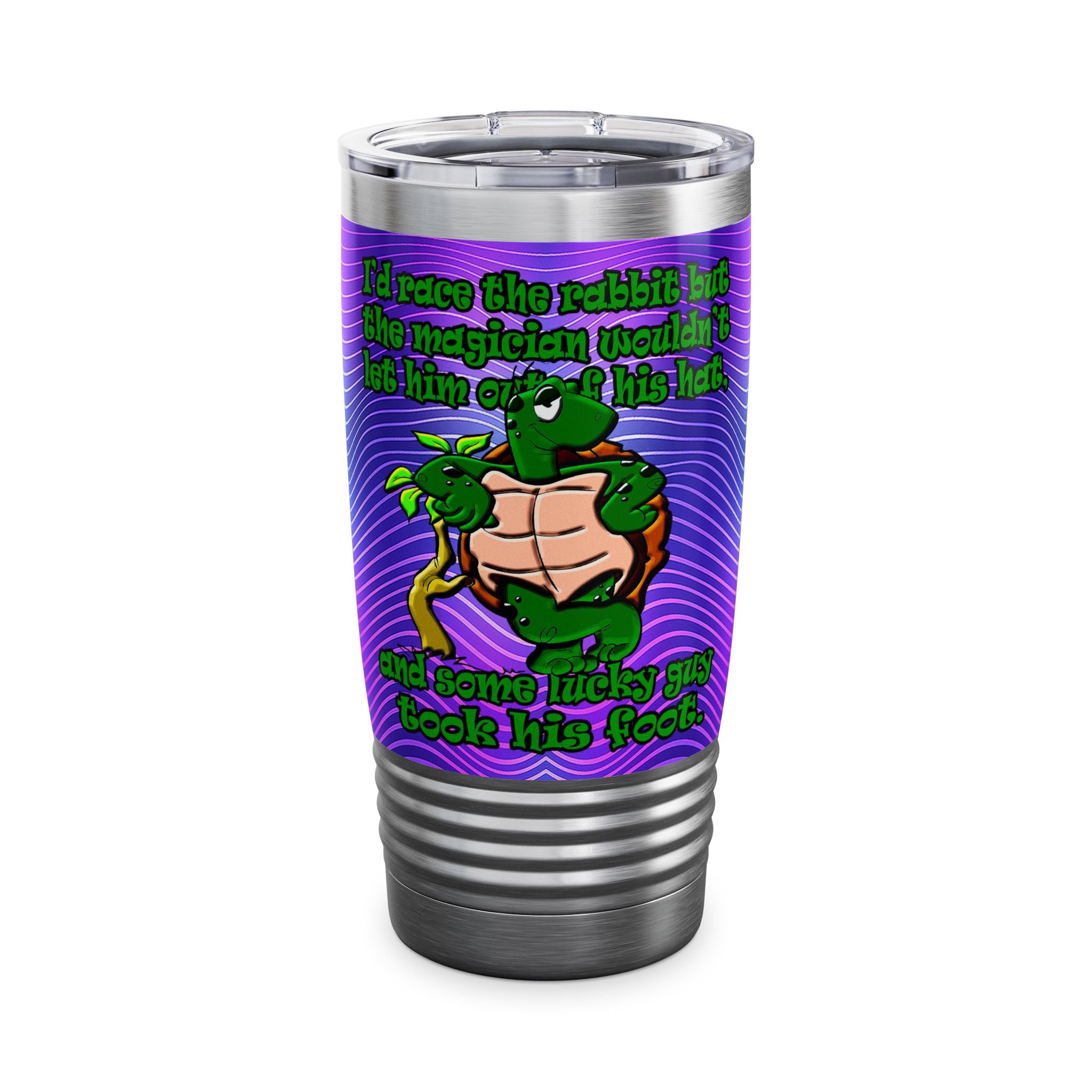 turtle race - Ringneck Tumbler, 20oz (purple wave)