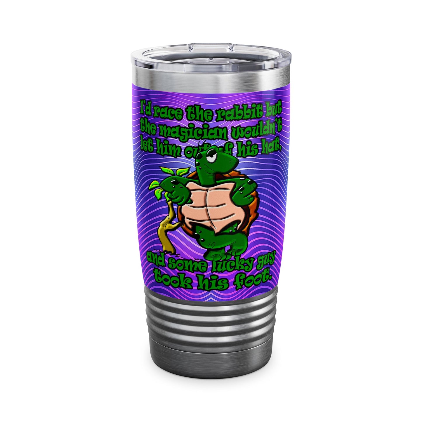 turtle race - Ringneck Tumbler, 20oz (purple wave)