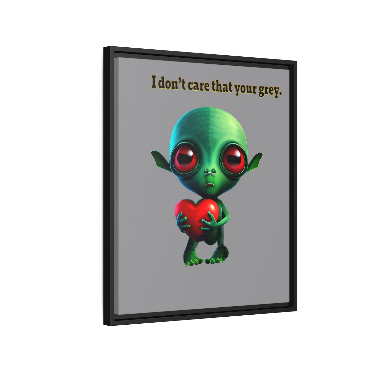 I don't care that your grey - framed canvas art (grey)