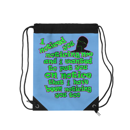 noticed you noticing - Drawstring Bag (light blue)