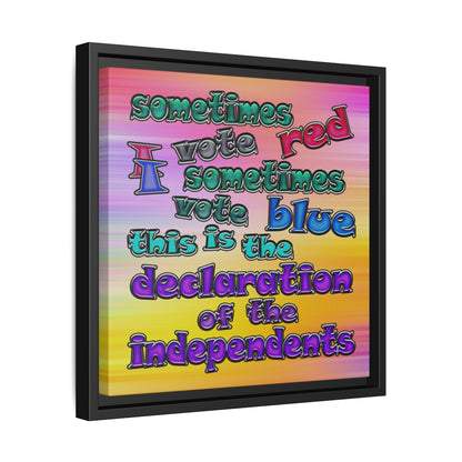 declaration of the independents - framed canvas art (color blur)