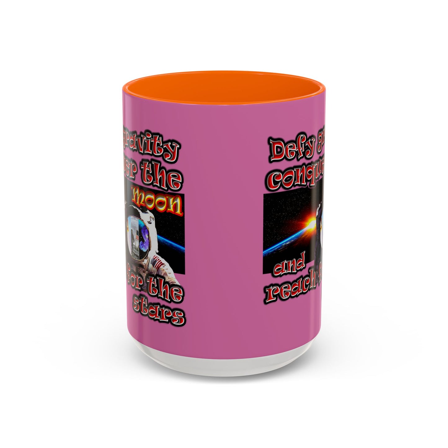 defy conquer reach - Accent Mug (light pink)
