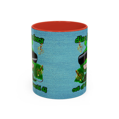 disc jockey - Accent Mug (faded dark blue)