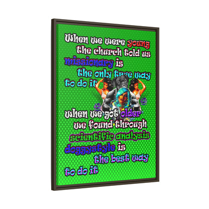 doggystyle - framed canvas art (logo green)