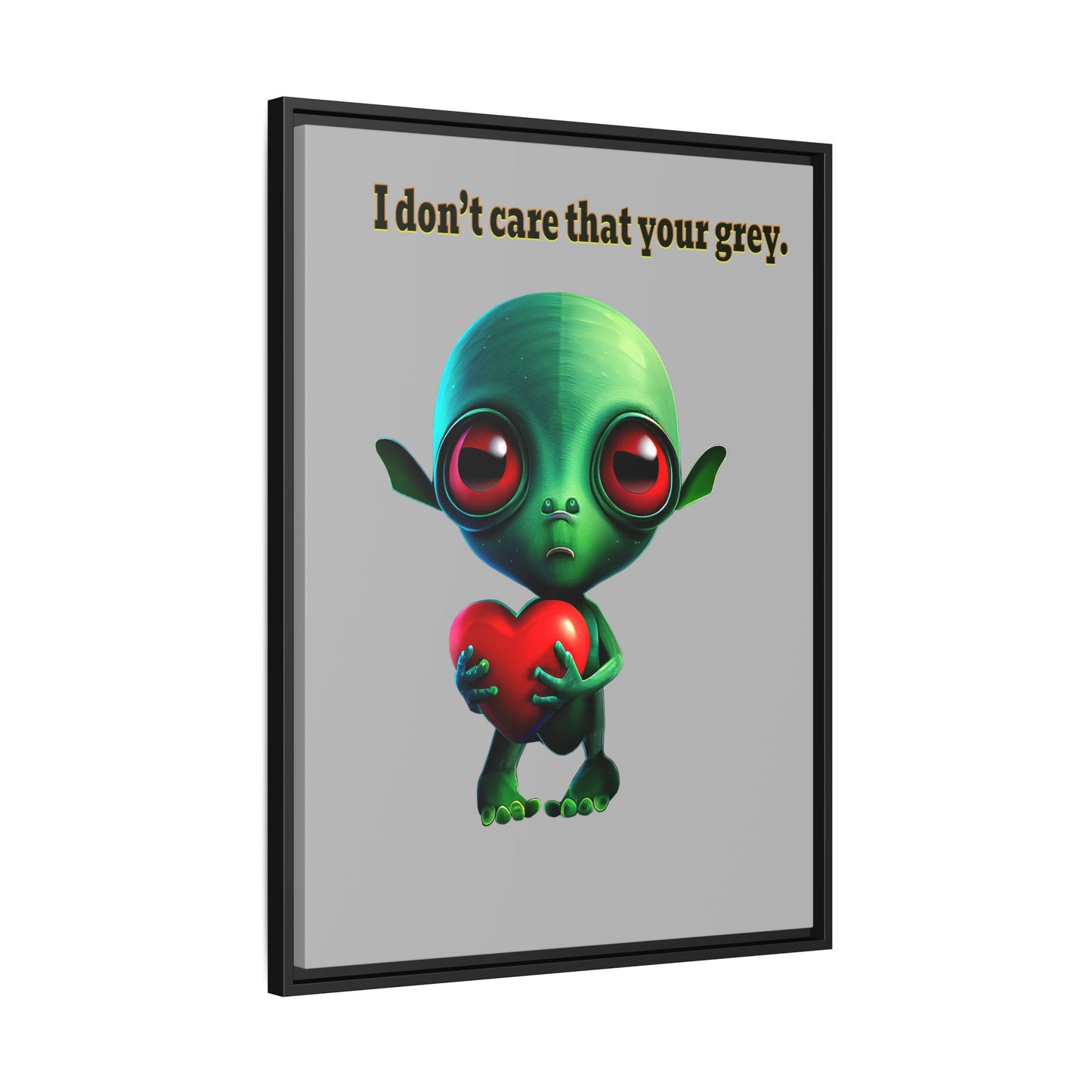 I don't care that your grey - framed canvas art (light grey)