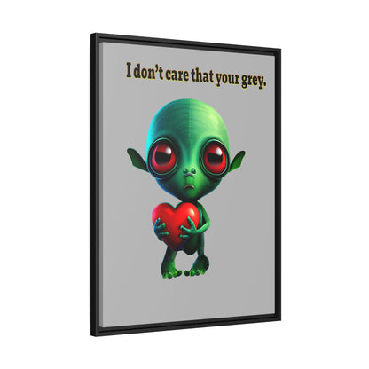 I don't care that your grey - framed canvas art (light grey)