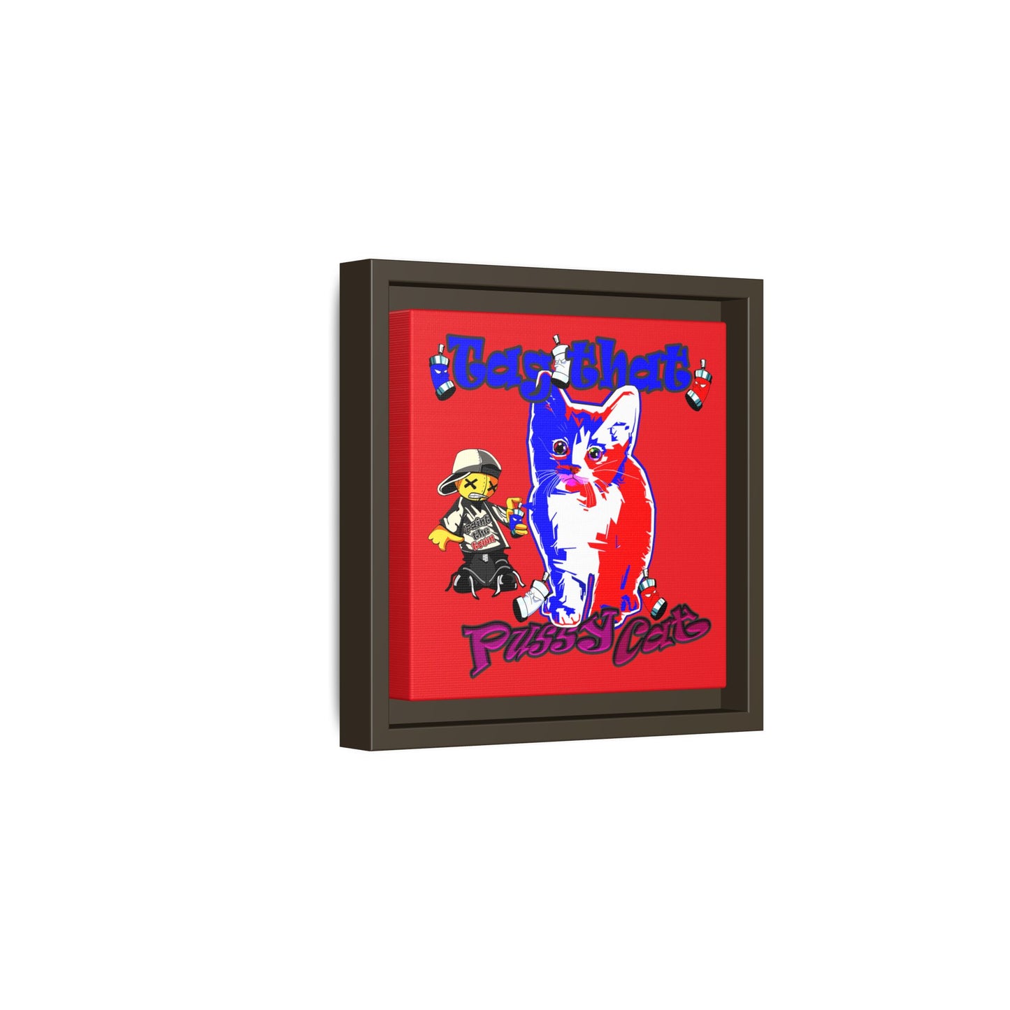 tag that - framed canvas art (red)
