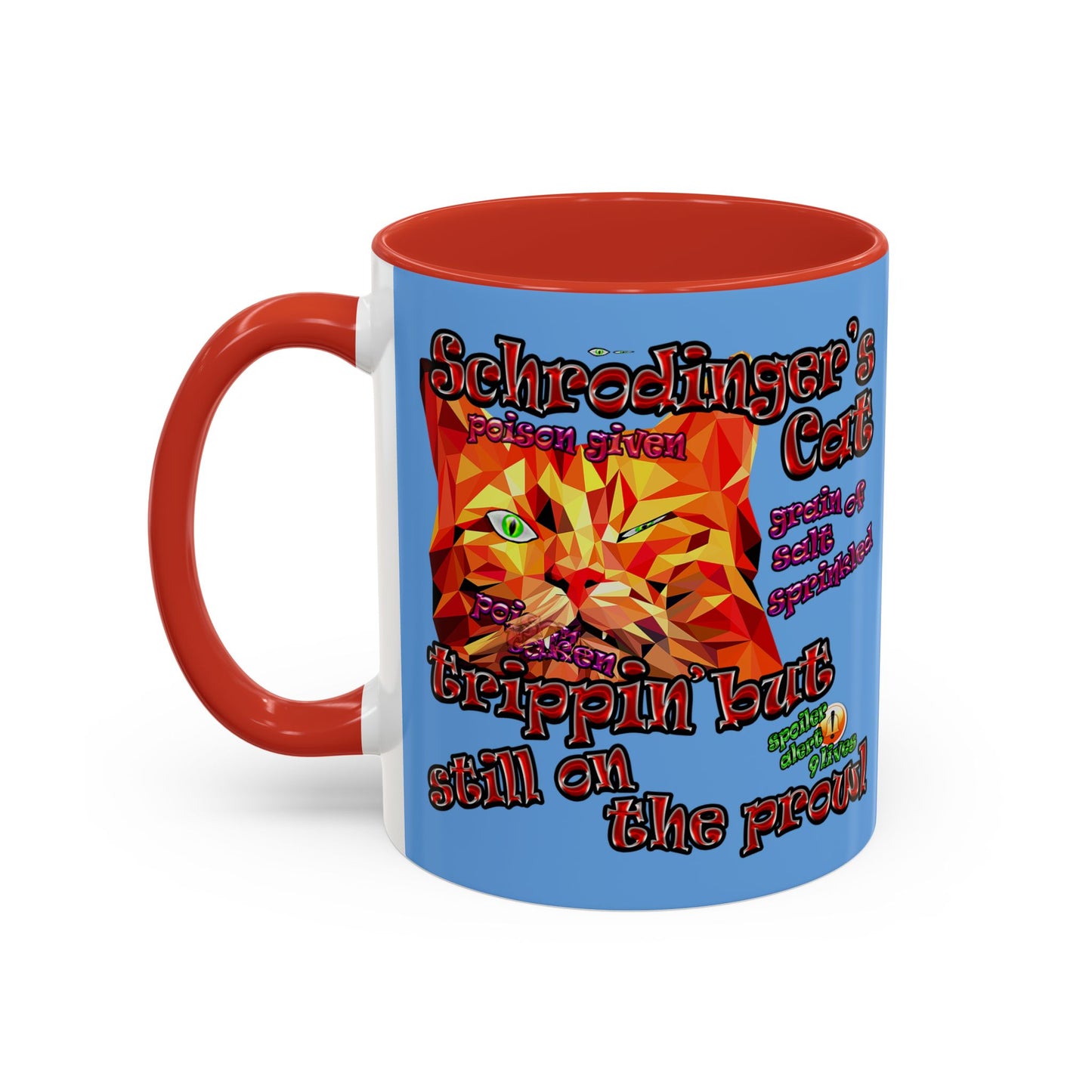 schrodinger's cat - Accent Mug (light blue)