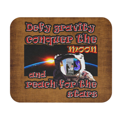 defy conquer reach - Mouse Pad (Rectangle) (brown papyrus)