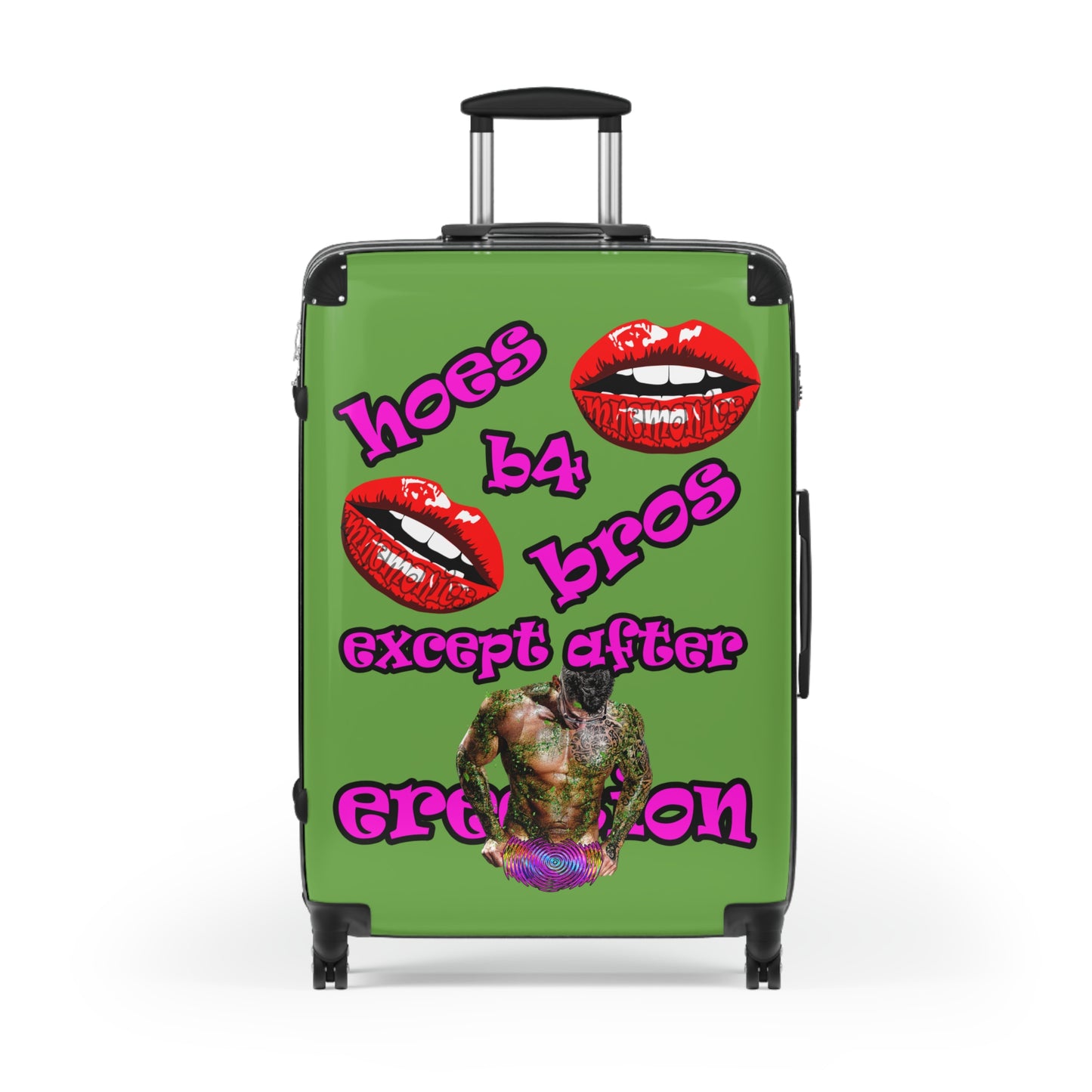 hoes b4 bros - Suitcase (green)
