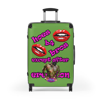 hoes b4 bros - Suitcase (green)