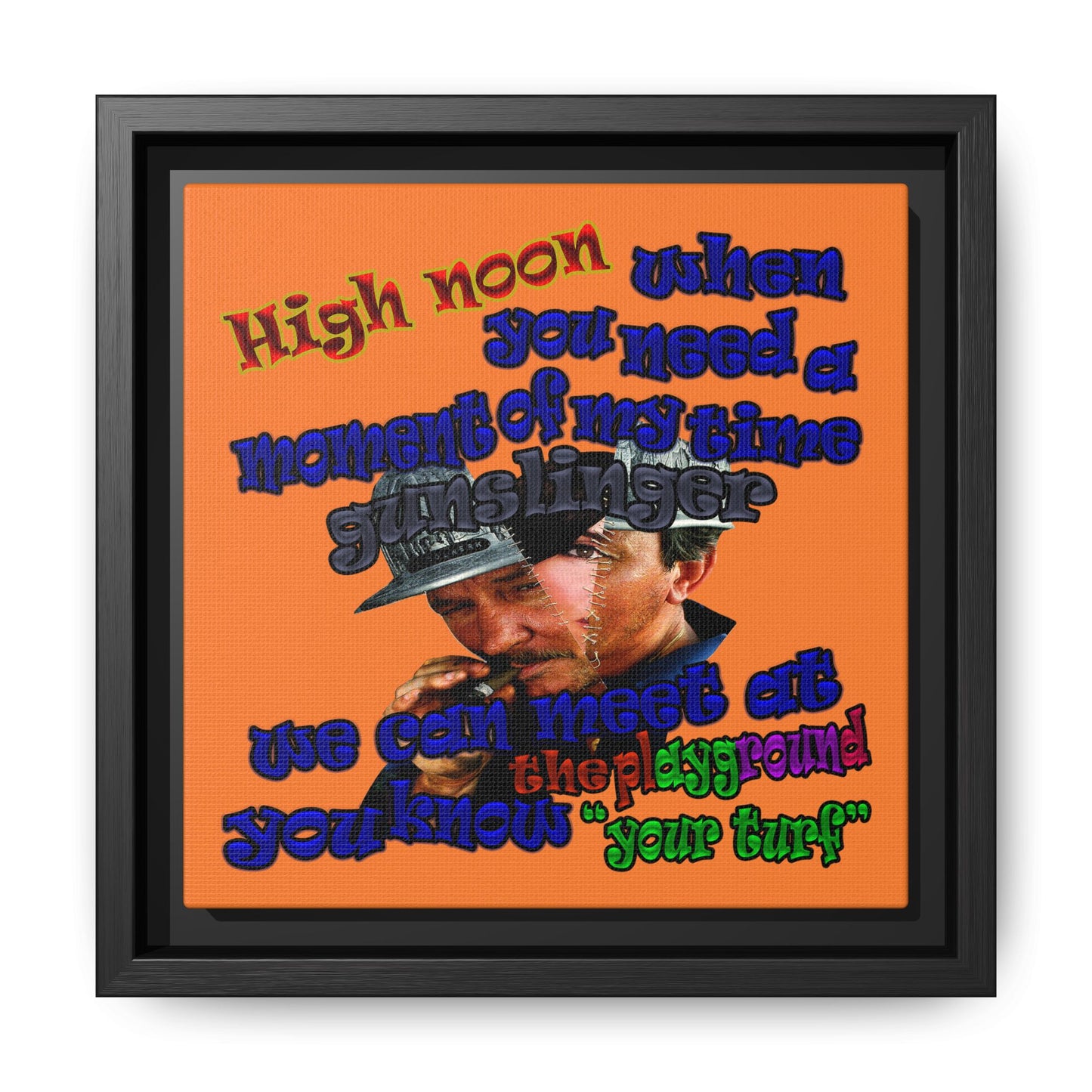 high noon - framed canvas art (crusta)