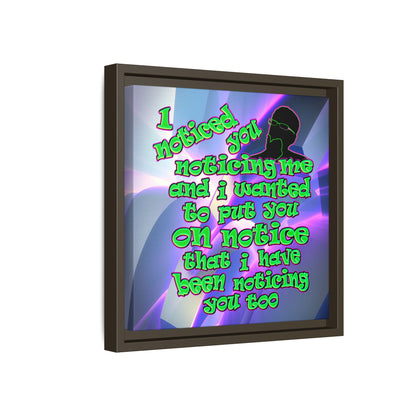 noticed you noticing - framed canvas art (grey-pink wave)