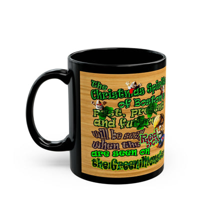 christmas spirits of boston - Black Mug (butterscotch wood finish)