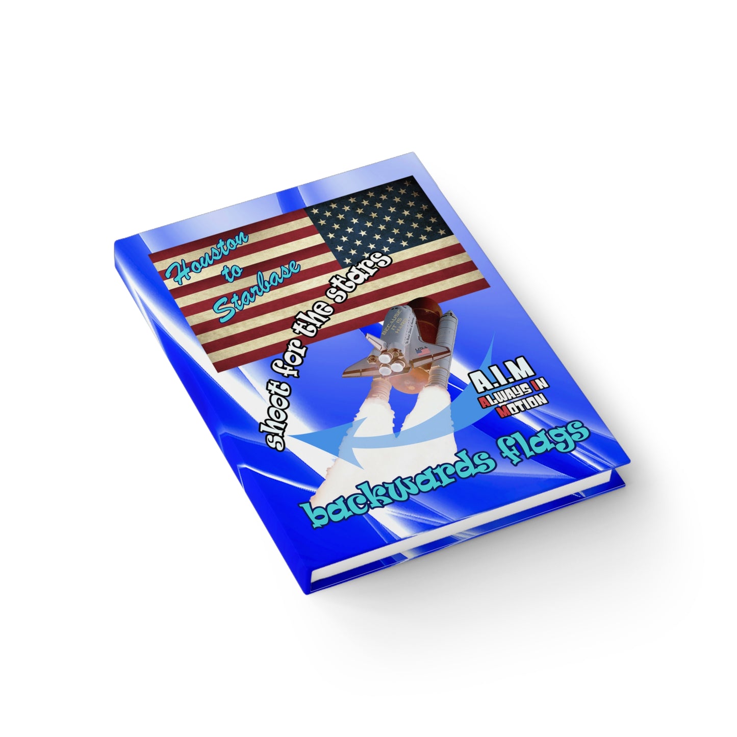 shoot for the stars - journal-blank (blue-white wave)