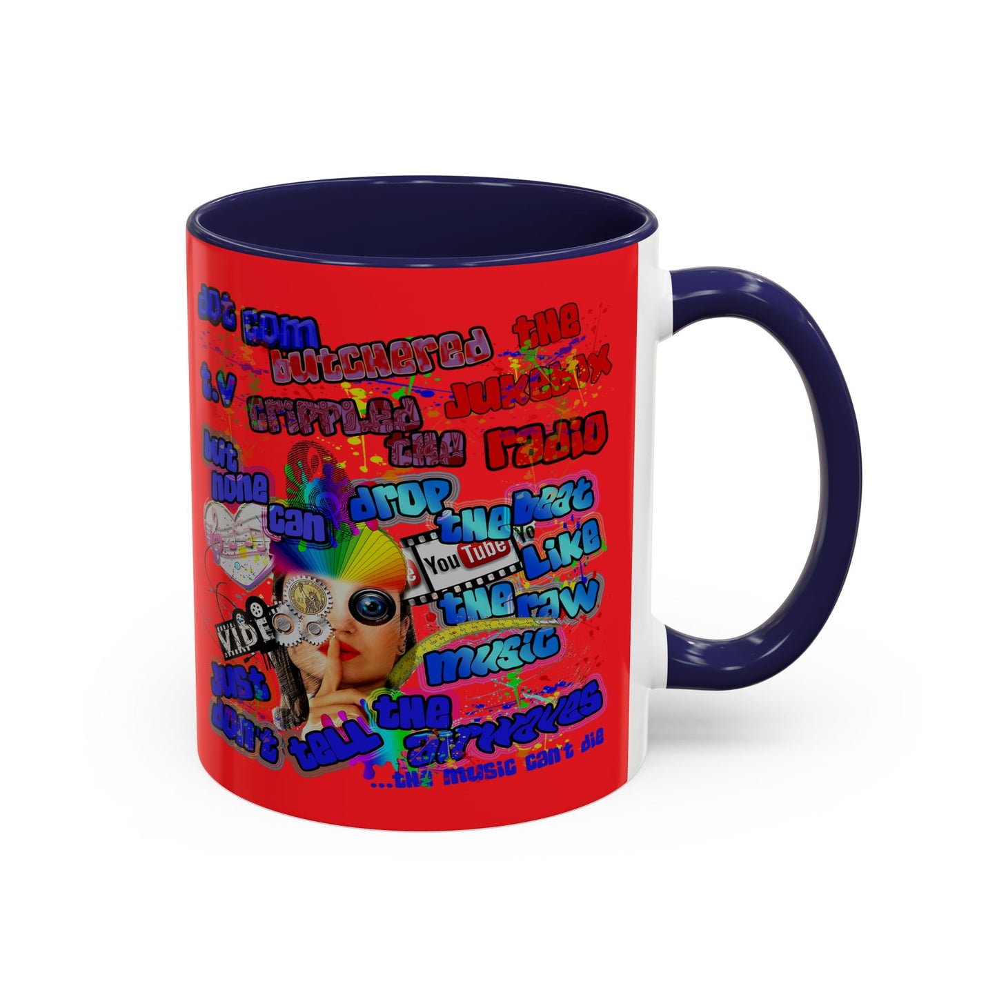 drop the beat - Accent Mug (yellow)