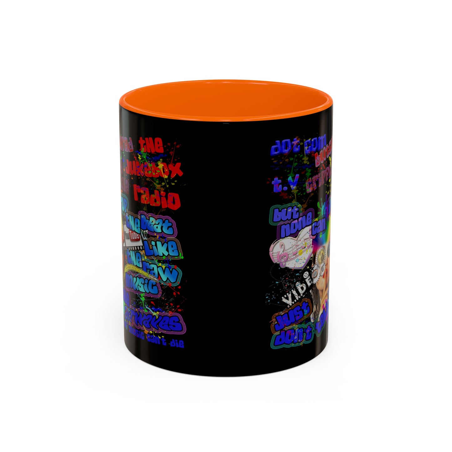 drop the beat - Accent Mug (black)