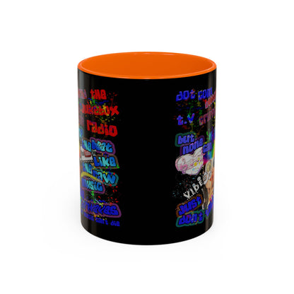 drop the beat - Accent Mug (black)