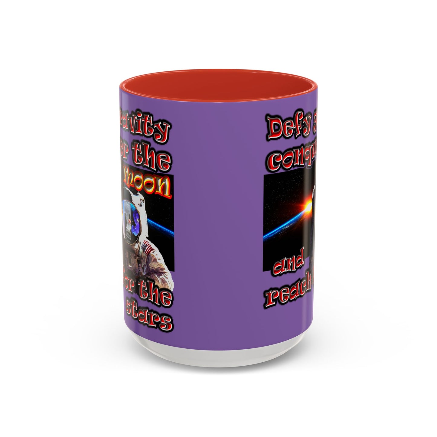 defy conquer reach - Accent Mug (light purple)