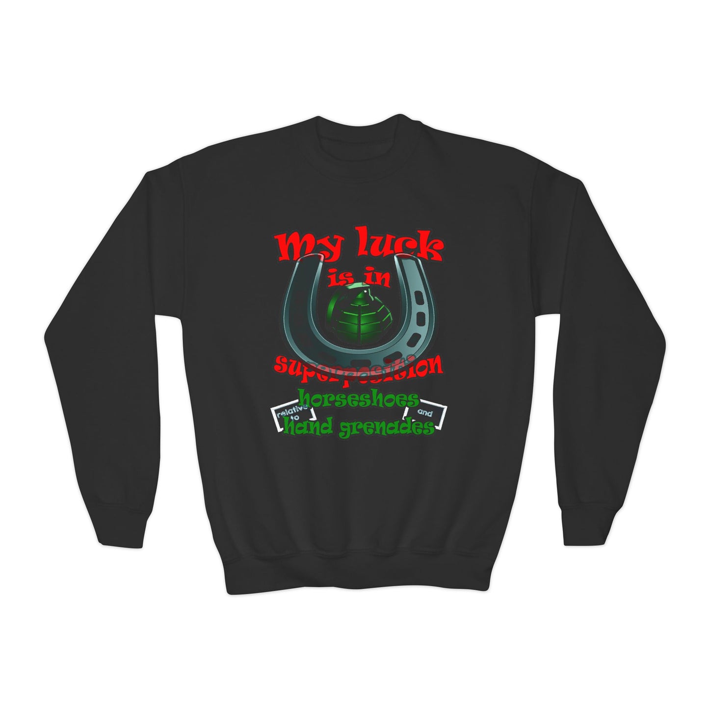 my luck - Youth Crewneck Sweatshirt