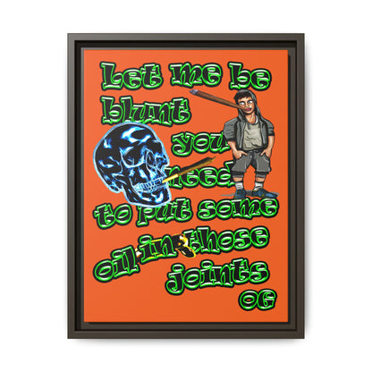 og - framed canvas art (orange)