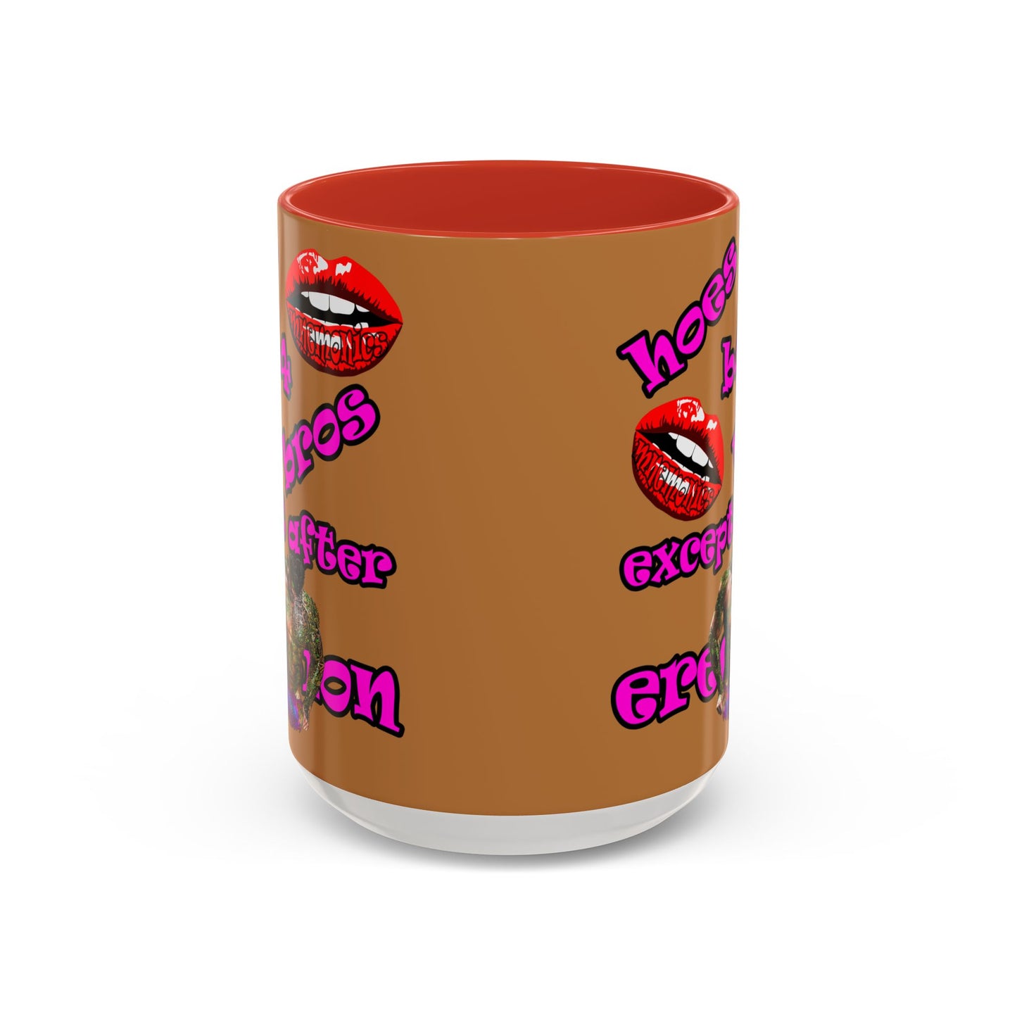 hoes b4 bros - Accent Mug (light brown)