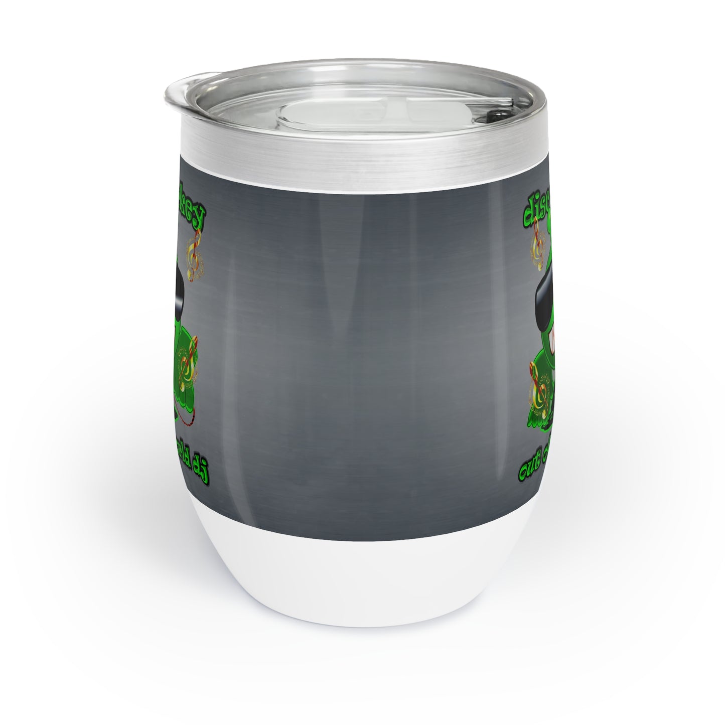 disc jockey - Chill Wine Tumbler (grey-light grey)