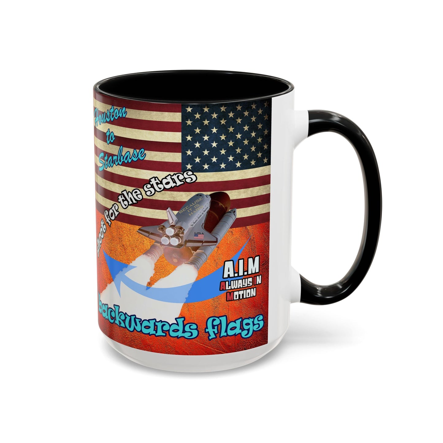 shoot for the stars - Accent Mug (burnt orange)