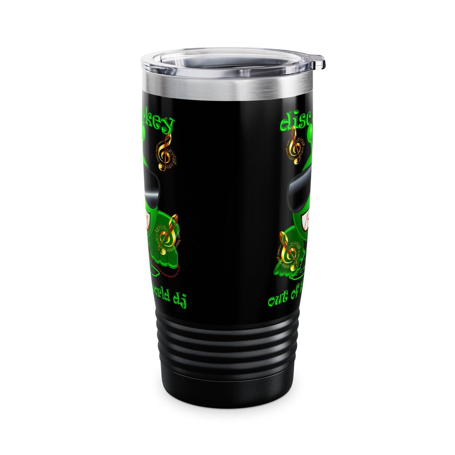disc jockey - Ringneck Tumbler, 20oz (black)