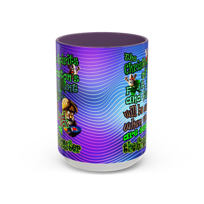 christmas spirits of boston - Accent Mug (purple wave)