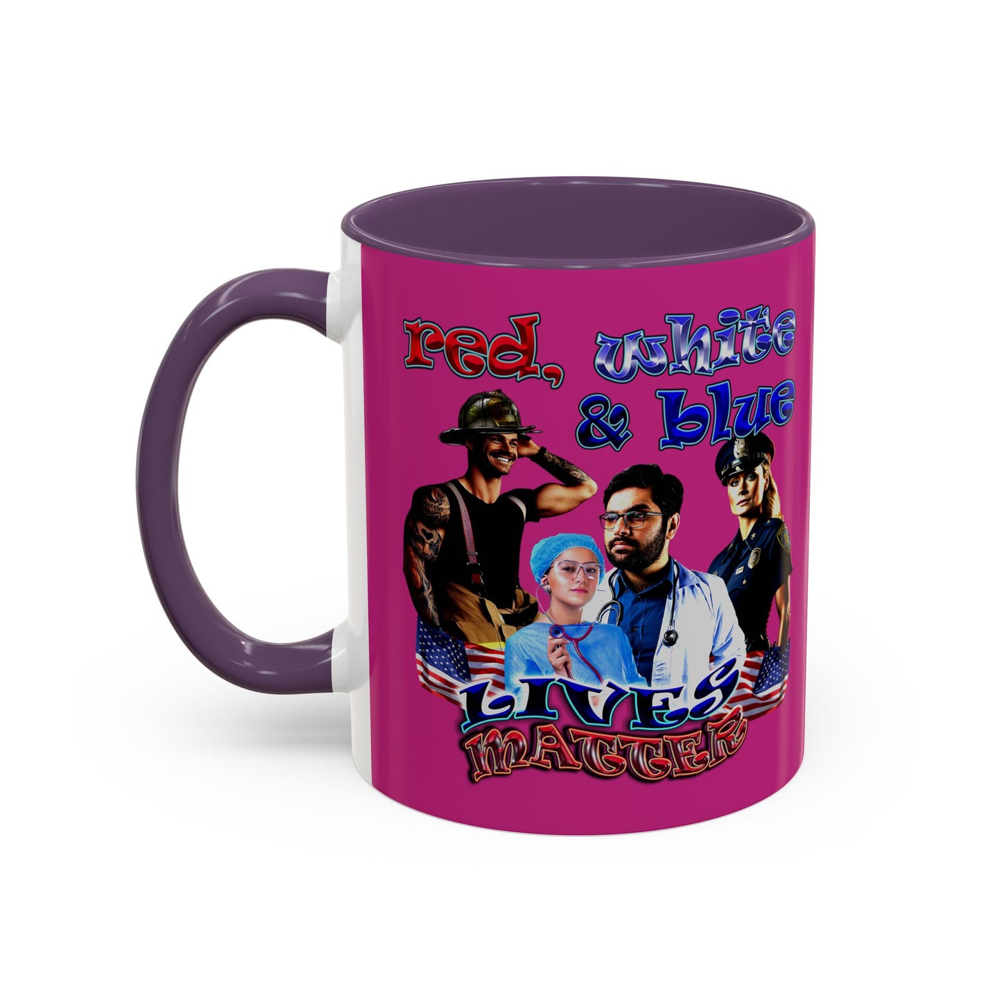 rw&b lives matter - Accent Mug (pink)