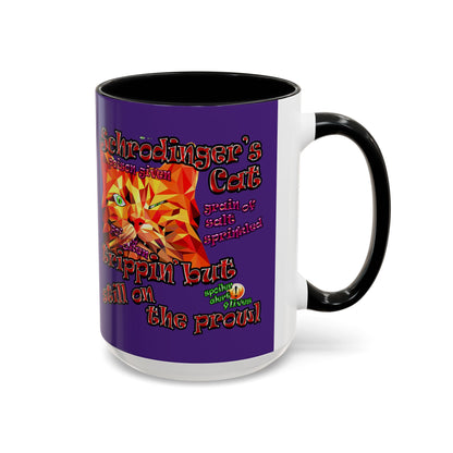 schrodinger's cat - Accent Mug (purple)