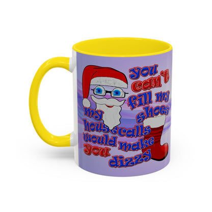 santa's shoes - Accent Mug (light blue-pink wave)
