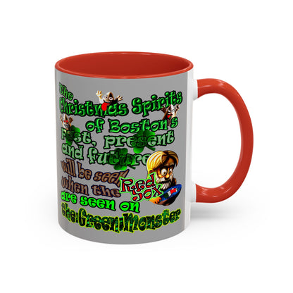 christmas spirits of boston - Accent Mug (light grey)