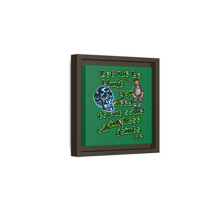 og - framed canvas art (dark green)