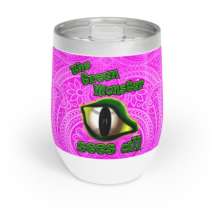 green monster - Chill Wine Tumbler (pink swirl)