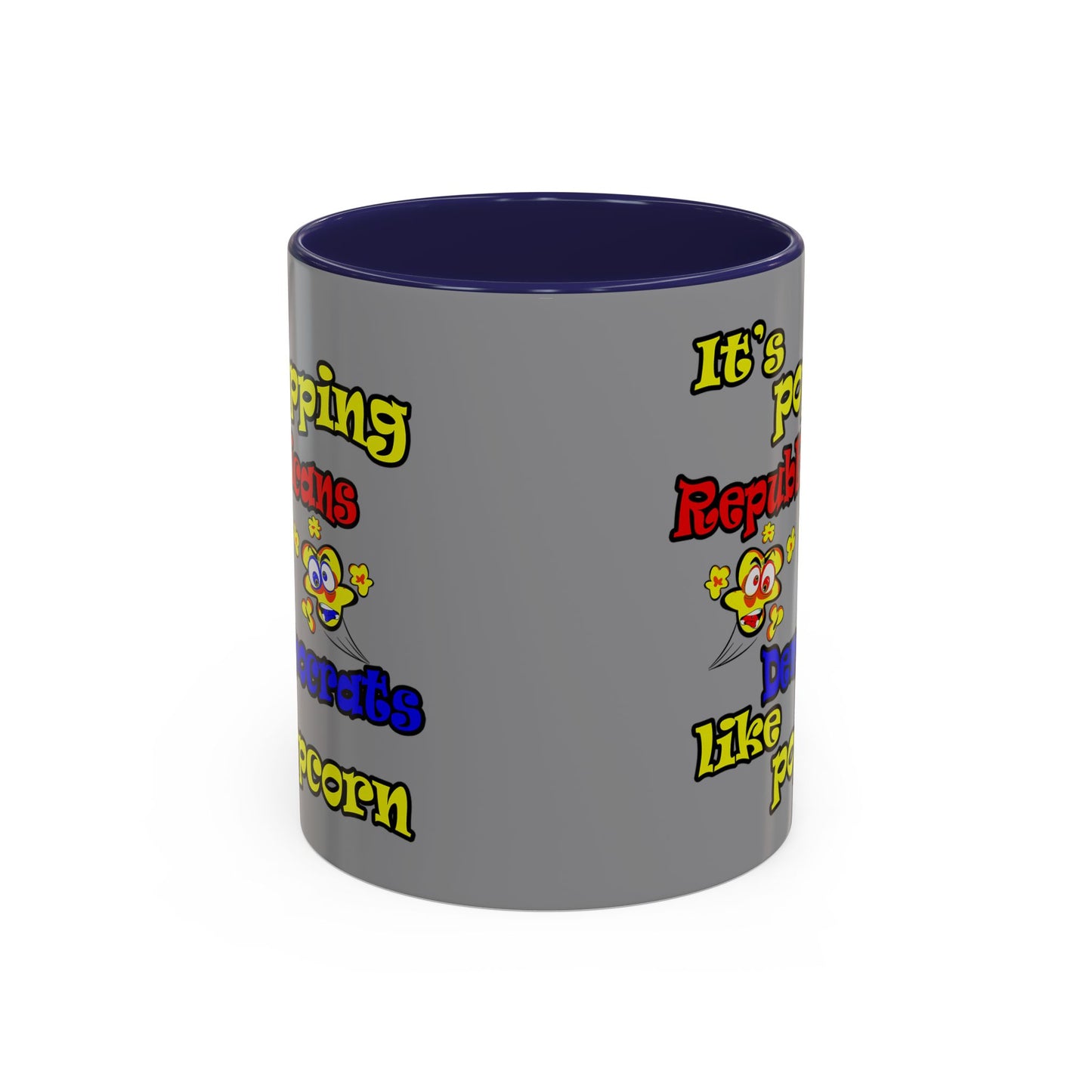 popping like popcorn - Accent Mug (grey)