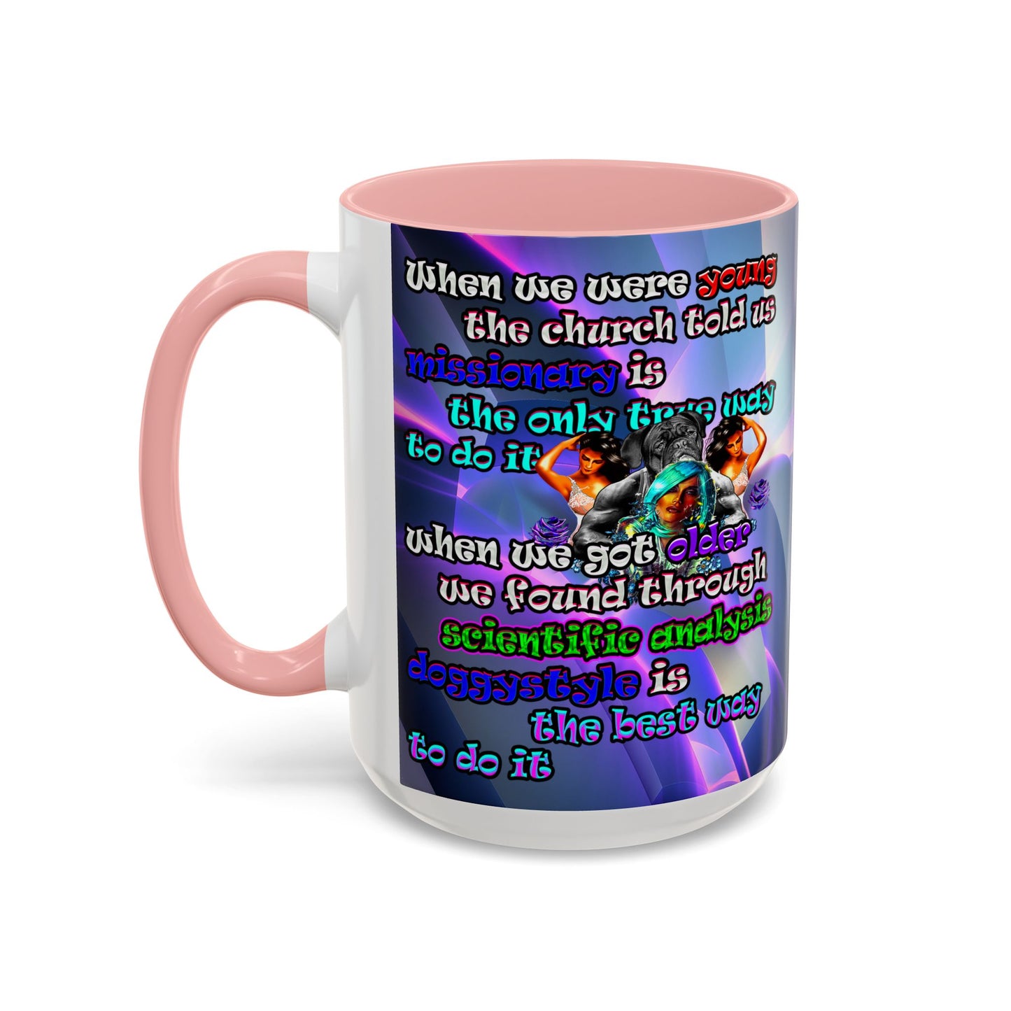 doggystyle - Accent Mug (grey-pink wave)
