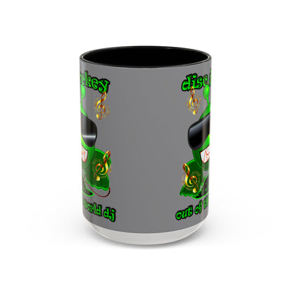 disc jockey - Accent Mug (grey)
