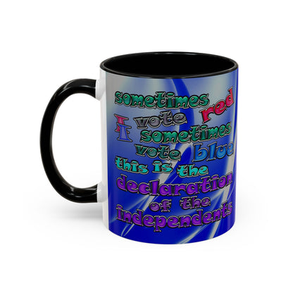 declaration of the independents - Accent Mug (blue-white wave)