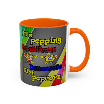 popping like popcorn - Accent Mug (rainbow split)