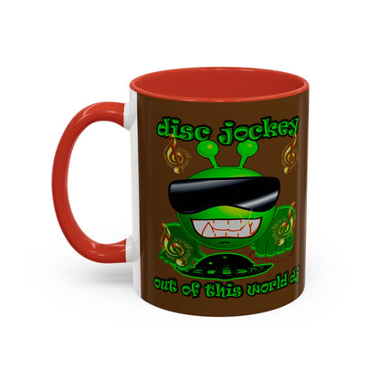 disc jockey - Accent Mug (brown)