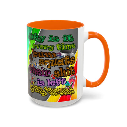 the bum's shit - Accent Mug (rainbow split)