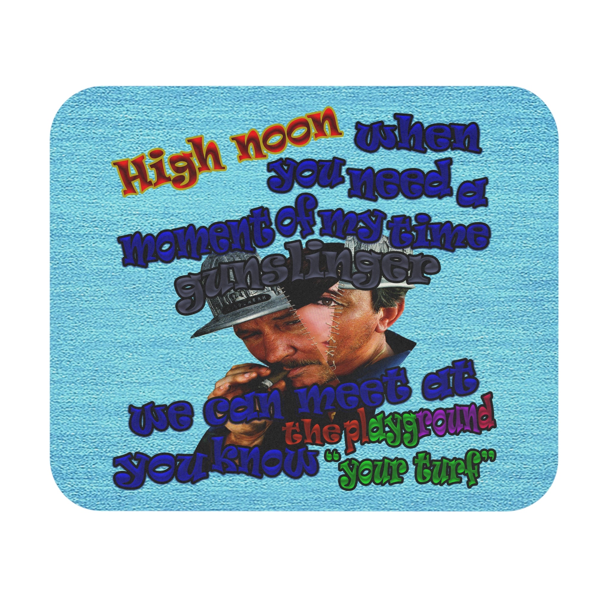 high noon - Mouse Pad (Rectangle) (faded blue)