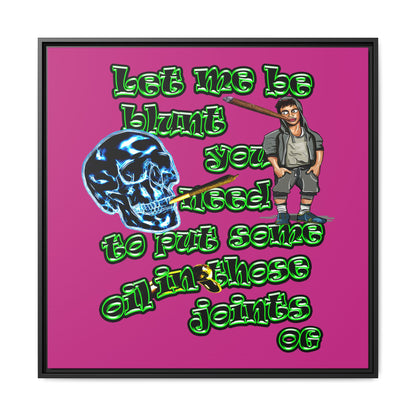 og - framed canvas art (pink)