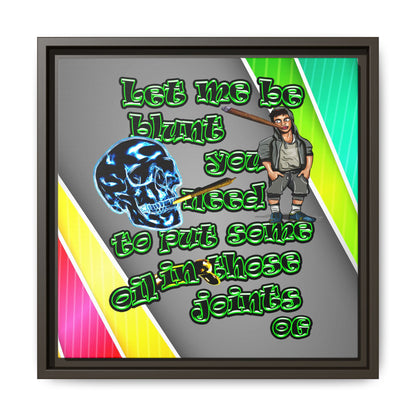 og - framed canvas art (rainbow split)
