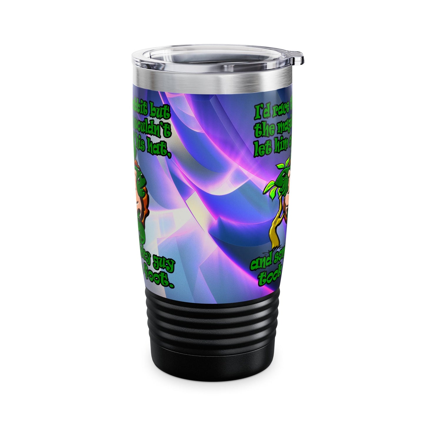 turtle race - Ringneck Tumbler, 20oz (grey-pink wave)